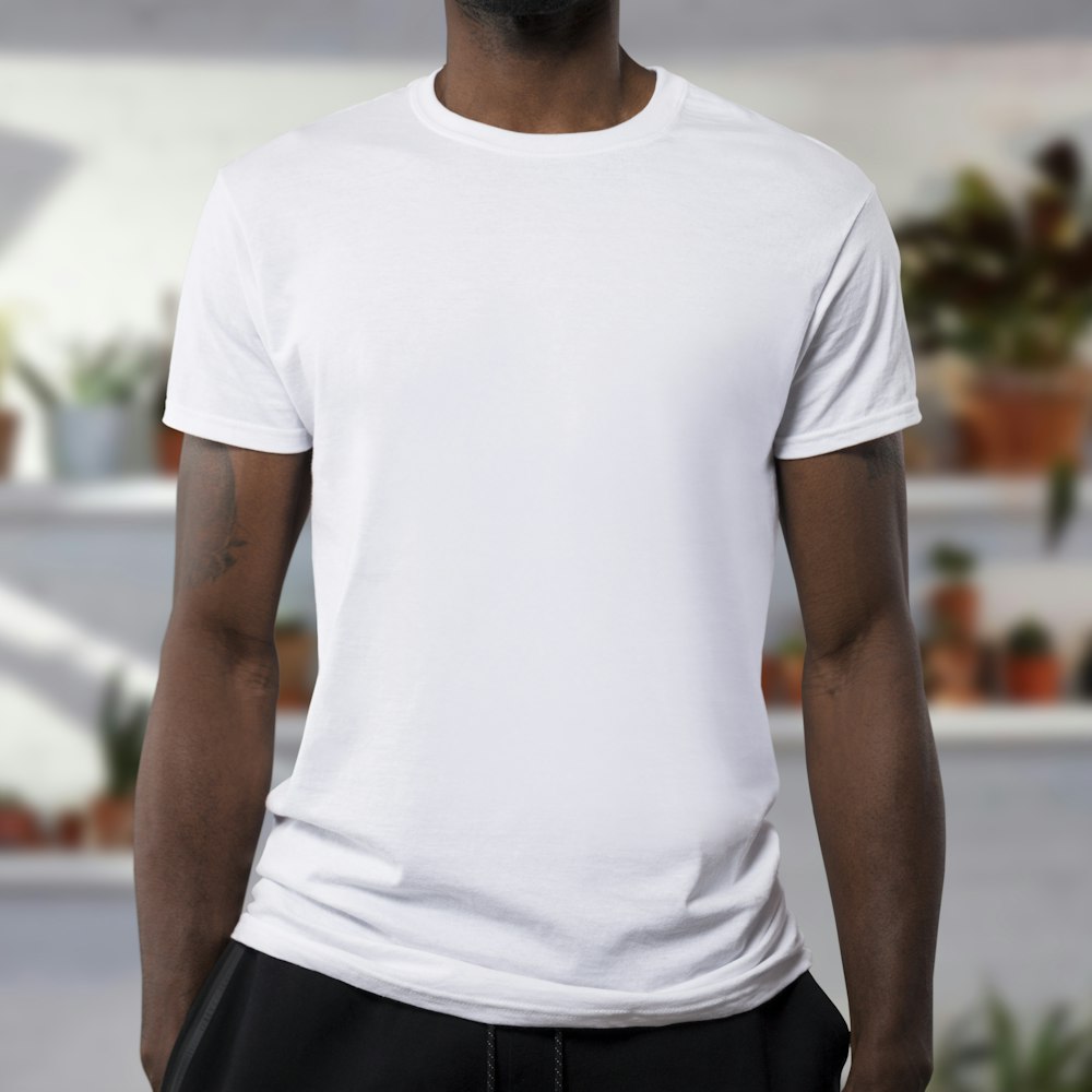 White t-shirt apparel product shot